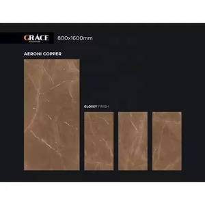 800X1600X9mm Azulejo de pared esmaltado pulido moderno 32x64 Aeroni Cobre Mármol Porcelana 80x160cm Azulejos de cerámica para piso - Product Image 1