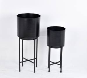 Glossy <b>Gold</b> Powder Coated Iron Farmhouse Style Eco-Friendly <b>Planters</b> Matte Stand Customized Logo Wholesale Home Garden Supplies - Product Image 3