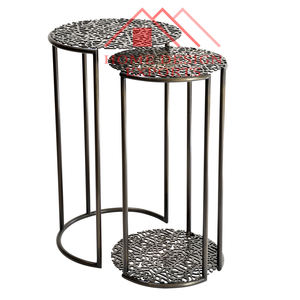 2025 Best Selling Metal Home Hotel Restaurant Decorative Metal <b>Nesting</b> Table Furniture - Product Image 4