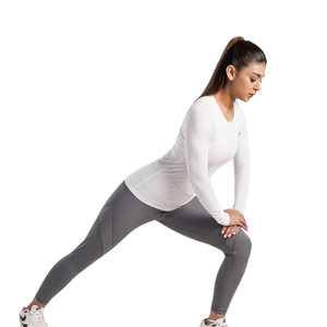 Leggings de sport sans couture pour femmes avec logo personnalisé, nouveau style, compression pour les fesses avec tissu en maille, leggings grande taille pour femmes - Product Image 3