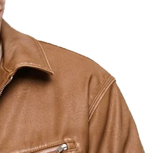 Veste d'hiver de qualité supérieure pour homme Meilleur prix Cuir véritable Coupe-vent Imperméable Teint uni Devant Toutes tailles Vente en ligne disponible - Product Image 4