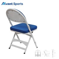 Chaises de banc d'équipe de basketball FIBA personnalisées avec logo Avant Sport, chaises de côté de terrain professionnelles pour intérieur, coussin de siège pour banc de terrain