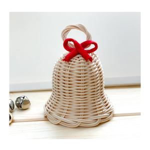 Venta caliente Rattan Bell Wreath Decoraciones para fiestas/Adornos para árboles de Navidad Colgando Rattan Christmas Bells de 99 Gold Data - Product Image 2