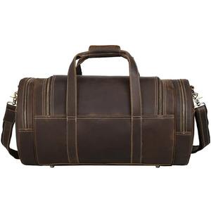 Factory Wholesale Custom Overnight Weekend Sports Gym <b>Bag</b> Waterproof <b>Carry</b> <b>on</b> Genuine Leather Duffel <b>Bags</b> - Product Image 4
