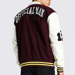 Chaqueta Universitaria de Moda Escolar de Alta Calidad / Chaqueta Universitaria Personalizada con Letras Bordadas, Estampado Personalizado, Estilo Béisbol, Talla Grande para Hombre - Product Image 3