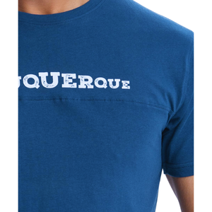 Camiseta de manga corta de algodón azul oscuro Ropa informal suave, elegante y cómoda - Product Image 3