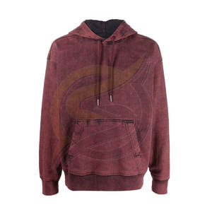 Haute qualité 100% coton lavé à l'acide sweat à capuche français haute rue série Vintage pull pierre lavé impression populaire Style Vintage - Product Image 4