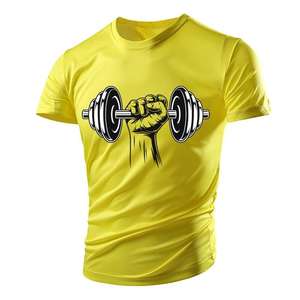 Camiseta de gimnasio para hombre de la mejor calidad, camiseta informal de verano con estampado 3D de músculos, algodón orgánico ecológico transpirable de secado rápido sólido - Product Image 2