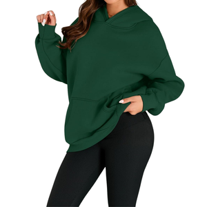 Sudadera con capucha de lana de algodón HeavyGSM 100% para mujer, sudadera bordada de alta calidad transpirable cómoda más vendida - Product Image 2