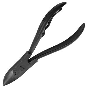 Coupe-ongles robuste en acier inoxydable noir, lame courbée, ouverture large professionnelle, pour podologie - Product Image 1