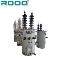 Prix d'un transformateur monophasé immergé dans l'huile, monophasé, 25 kVA, 100 kVA, 333 kVA, entrée 7,62 kV, 50/60 Hz, IEC60076