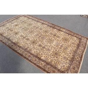 Turkish Rug, Area 4.8x8.2 ft Vintage Rug, <b>Brown</b> Oriental <b>Wool</b> Rug - Product Image 4