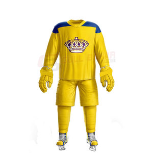 Ropa de hockey sobre hielo de estilo profesional con costuras reforzadas y rendimiento de absorción de humedad uniforme personalizable - Product Image 1