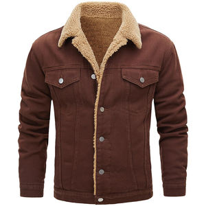 Veste en jean élégante et respirante pour homme, en tissu polaire de coton, vêtement de sport actif, veste en jean pour homme - Product Image 1