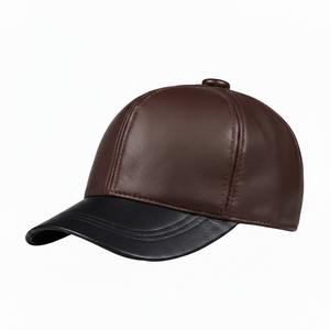 Casquettes en cuir pour hommes, prix d'usine, logo personnalisé, vente en gros, sports de plein air, casquettes en cuir personnalisées pour hommes, service OEM - Product Image 1