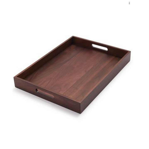 Asas de Madera para Bandejas de Servir Alimentos |   Bandeja de Café Ligera Tradicional con Logotipo Personalizado para Desayuno, Bodas y Ramadán, Fabricante - Product Image 1