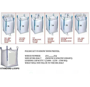 High Quality 1 Ton FIBC <b>Jumbo</b> <b>Bags</b> for Bulk Packaging Heavy Duty 1000kg Big <b>Bags</b> Ideal for Industrial and Export Use - Product Image 4
