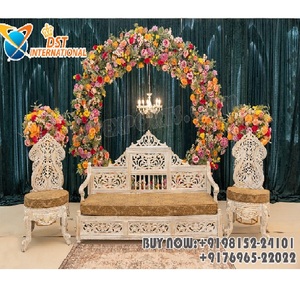 Pakistani Wedding Decor Shagun Ceremony Furniture Set Muslim Bangle Ceremony <b>Sofa</b> Set for Stage Walima Ceremony Stage <b>Sofa</b> Set - Product Image 1