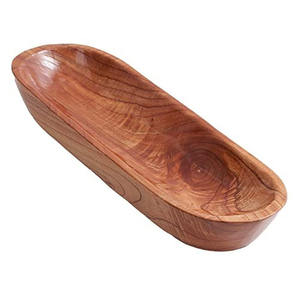 Bol à fruits rectangulaire en bois de luxe pour la cuisine, la maison, les restaurants, pour le café, assiette décorative - Product Image 1