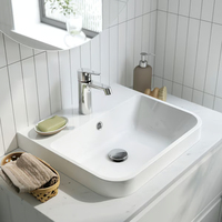 Ensemble de meubles de salle de bain avec double lavabo et armoire de rangement, vasque double flottante moderne avec miroir