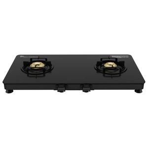 Reliable 2 Burner Glass Top Gas Stove Compact <b>Kitchen</b> Cooktop with Manual Ignition Brass Burners B2B Wholesale India - Product Image 5