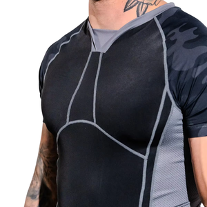 เสื้อแร็ทการ์ดสำหรับผู้ชายเสื้อรัดรูปฟิตเนสชุดฟิตเนสแบบแห้งเร็วชุดป้องกันผดผื่นสำหรับฟิตเนส - Product Image 3