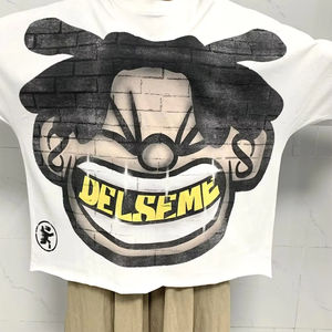 T-shirt Vintage surdimensionné de haute qualité impression bouffante personnalisée col rond Streetwear à la mode coton à manches courtes T-shirts pour hommes - Product Image 1