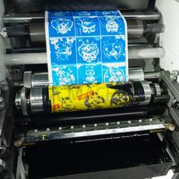 Machine d'impression flexographique à rouleaux de 2 couleurs pour papier d'étiquettes, film et matériaux d'emballage flexibles