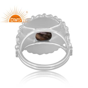 แหวนทองแดงโมฮาเวียสเตอริโอโอปอลพลอยสองชั้นทำจากเงินสเตอร์ลิงเป็นของขวัญสำหรับผู้หญิง - Product Image 5