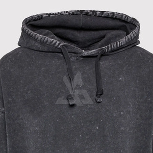 Sweat-shirt à épaules tombantes vintage personnalisé OEM, lavage délavé, design de sweat-shirt délavé au soleil, 100% coton, sweat-shirt à enfiler imprimé à l'écran - Product Image 3