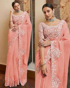 Parti traditionnel indien porter doux Georgette Saree Blouse ethnique meilleure vente tendance Designer en gros femmes de haute qualité - Product Image 3