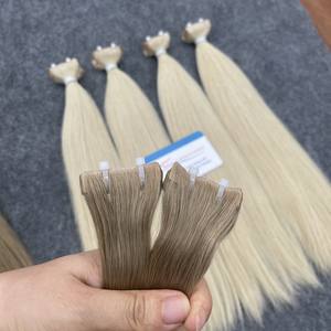 Extensions de cheveux humains Remy à double cuticule alignée vendeurs en gros russe 100% vierge naturelle humaine - Product Image 2