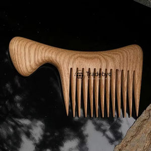 Tradebyd-Peine orgánico de madera para controlar la caspa, peine desenredante para todo tipo de cabello - Product Image 1