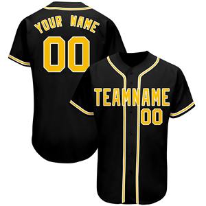 Hommes/adultes personnalisé maillot de Baseball Sublimation complet respirant séchage rapide col en v 100% polyester uniformes d'équipe universitaire personnalisés - Product Image 5
