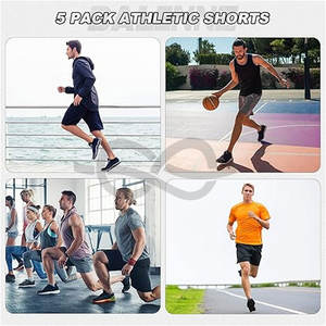 เสื้อผ้าแนวสตรีทของผู้ชายที่มีสไตล์กางเกงขาสั้นผ้าฝ้ายแบบมีเชือกผูกสำหรับฤดูร้อนกางเกงวอร์มลำลองทรงหลวมสำหรับผู้ชายดูทันสมัย - Product Image 4