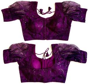 Chemisier fantaisie de créateur à manches ballons - Product Image 2