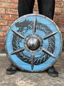 Couteaux en acier personnalisables médiévaux Viking Warrior Templier en bois Lame en acier à haute teneur en carbone Support OEM de qualité bricolage - Product Image 5