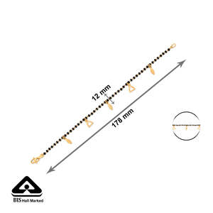 Pulsera Mangalsutra de Zirconia Chapada en Oro para Mujer, Joyería Religiosa Bohemia para Fiestas - Product Image 6
