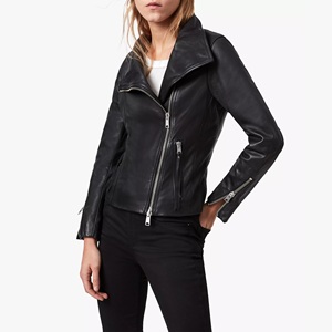 Nouvelle veste en cuir pour femme 2026 à manches longues avec poignets boutonnés élégants, coupe classique et audacieuse. - Product Image 3