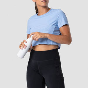 Top corto de alta calidad para mujer, camisetas de algodón duradero transpirable para mujer, Camiseta corta para verano - Product Image 5