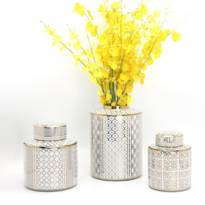 Elegante y moderno florero de aluminio con acabado dorado y cobre para hoteles, restaurantes, bodas, decoraciones - Product Image 5