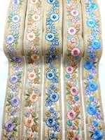 Nouvelle arrivée de haute qualité couleur personnalisée Polyester broderie Tulle Net dentelle chimique garniture fleur dentelle à coudre 2 "taille en gros