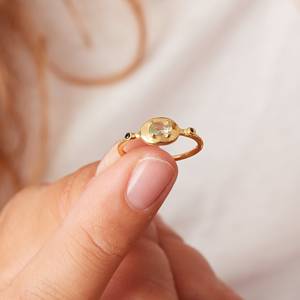 <b>Indian</b> Traditional Vintage 925 Sterling Silver Natural Green Amethyst Faceted Oval Shape Gemstone Prong Setting Wedding Party - Product Image 5