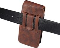 Support de téléphone en cuir protecteur avec recharge sans fil et fonctions étanches Compatible avec tous les téléphones mobiles