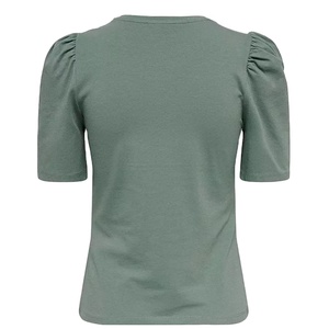 Camiseta de Mujer de Alta Calidad, 100% Algodón, 220 g/m², 19 Colores Personalizables, Transpirable, Ecológica, Informal, Tejida, con Mangas Cortas Abullonadas - Product Image 2