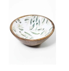 Cuenco de madera con estampado personalizado ecológico, vajilla decorativa hecha a mano para el hogar y la cocina, plato de servicio de diseño impreso - Product Image 2