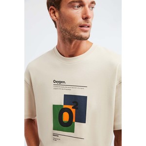T-shirt imprimé surdimensionné GRIMELANGE pour homme, 100 % coton biologique, texture épaisse spéciale, respirant et respirable - Product Image 3