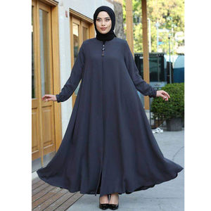 Abaya pour femmes musulmanes, robe décontractée respirante à manches longues, mini-longueur, coton et polyester, broderie, usage quotidien, vente chaude, haute qualité - Product Image 6