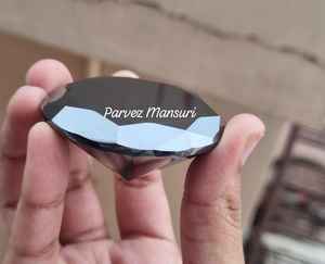 618 CTS สวยงามขนาดใหญ่สีดำเพชรโมอิสทรงกลมตัดสำหรับจี้เพชรอื่นๆแหวนเพชร - Product Image 5