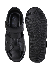 Sandalias de Cuero Genuino para Hombre, Sólidas, Cómodas, Casuales, Punta Abierta, Amortiguación Suave, Suela Antideslizante, para Caminar al Aire Libre en Verano - Product Image 1